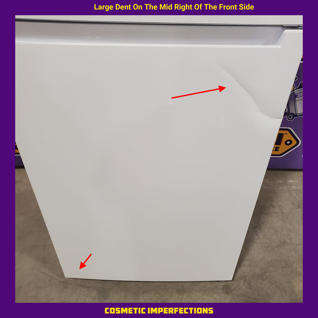Pictures of Vissani 18 cu. ft. Top Freezer Refrigerator in White with Adjustable Temperature Controls 25SD040 - MDTF18WHR - Scratch & Dent (Moderate) - Neu Appliance Outlet - Discount Appliance Outlet in Austin, Tx