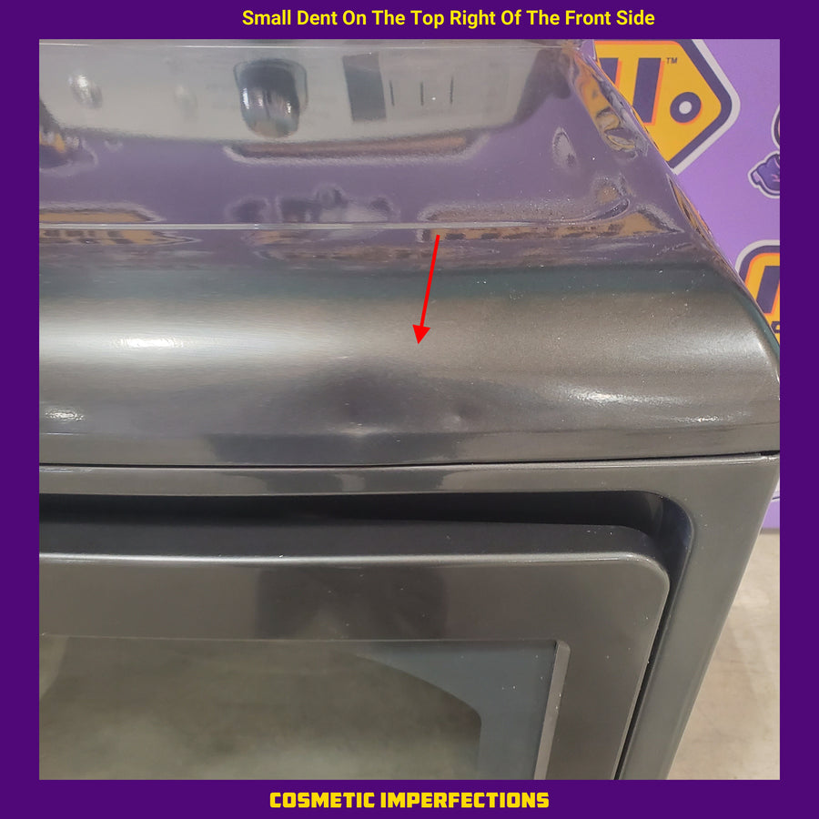 GE Diamond Gray Smart Electric 7.4 Cu. Ft. Aluminized Alloy Drum Dryer with Sensor Dry GTD75ECPLDG - Certified Refurbished