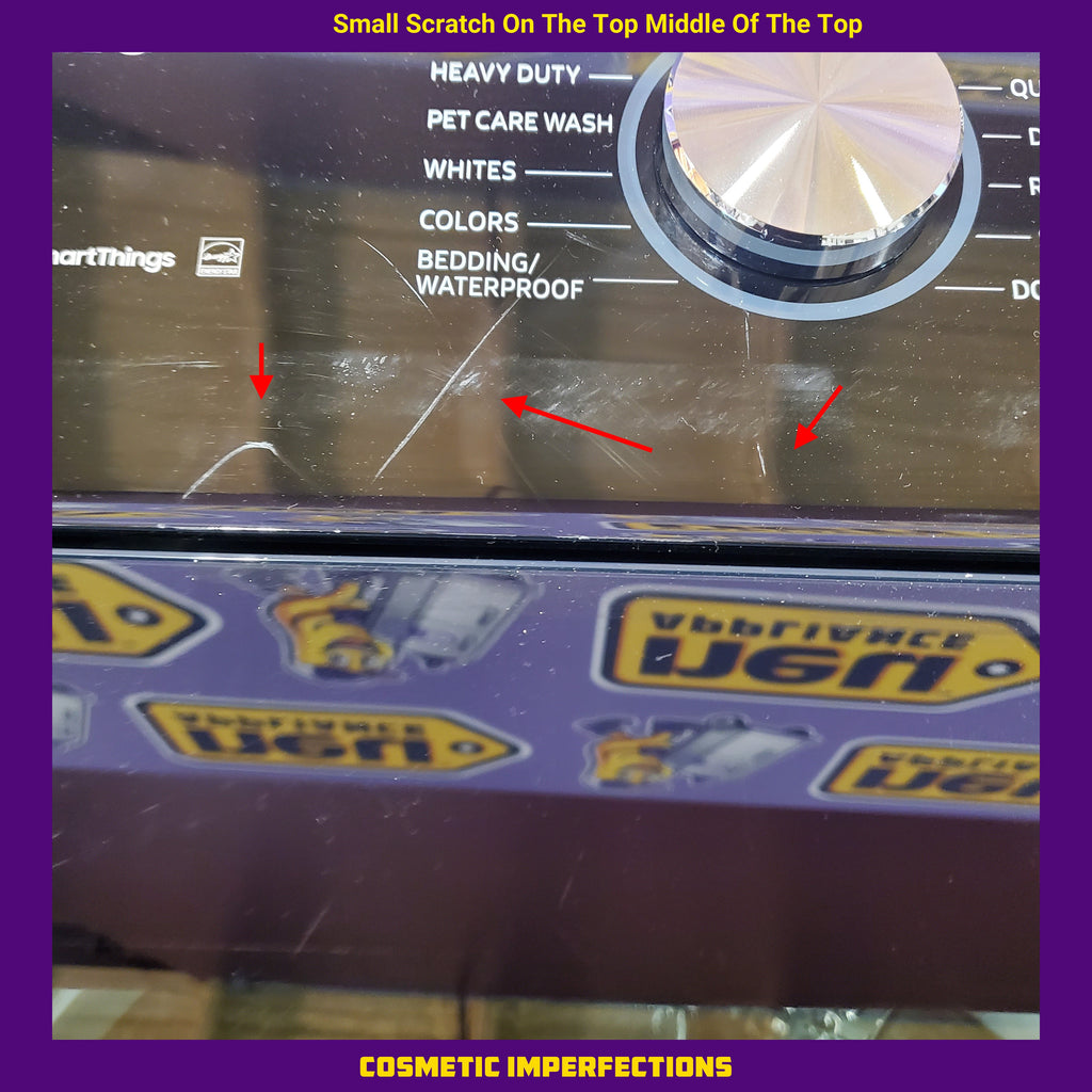 Pictures of Samsung Brushed Navy Blue 5.4 cu. ft. Smart Top Load Washer with Pet Care Solution and Super Speed Wash 1CR0515 - WA54CG7150AD - Certified Refurbished - Neu Appliance Outlet - Discount Appliance Outlet in Austin, Tx