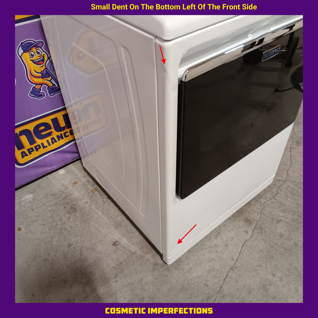 Pictures of Maytag Smart Top Load Electric 7.4 Cu. Ft. Steam Dryer with Extra Power and Advanced Moisture Sensing 25134SD467 - MED7230HW - Scratch & Dent (Minor) - Neu Appliance Outlet - Discount Appliance Outlet in Austin, Tx