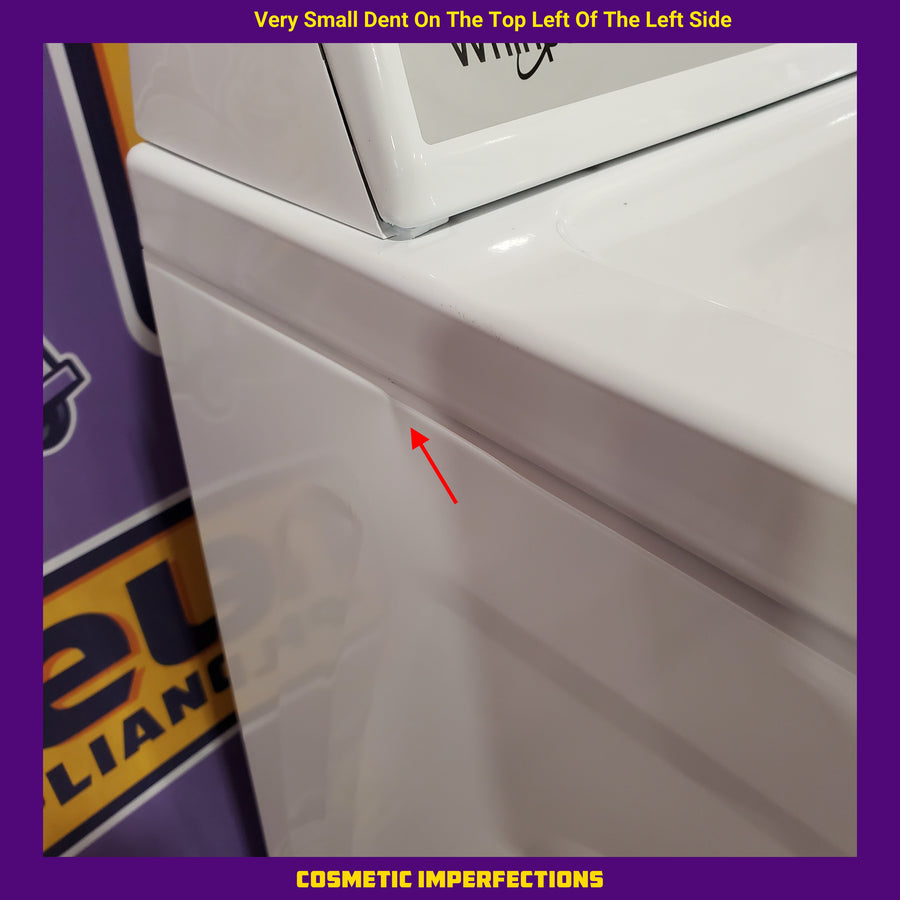Whirlpool White Electric Extra Large 7.0 Cu. Ft. Dryer with Wrinkle Shield 22231SD292 - WED4815EW - Scratch & Dent (Minor)