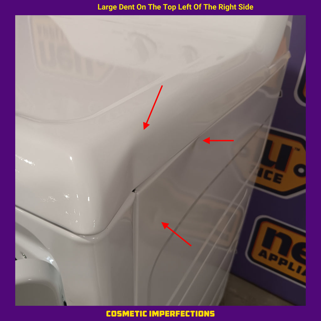 Hotpoint® 4.0 cu. ft. Capacity Washer with Cold Plus and Water Level Control HTW265ASWWW - Open Box and Hotpoint 6.2 cu. ft. Capacity Electric Dryer with Up To 120 ft. Venting and Shallow Depth 16183 - HTX26EASWWW - Scratch & Dent (Moderate)