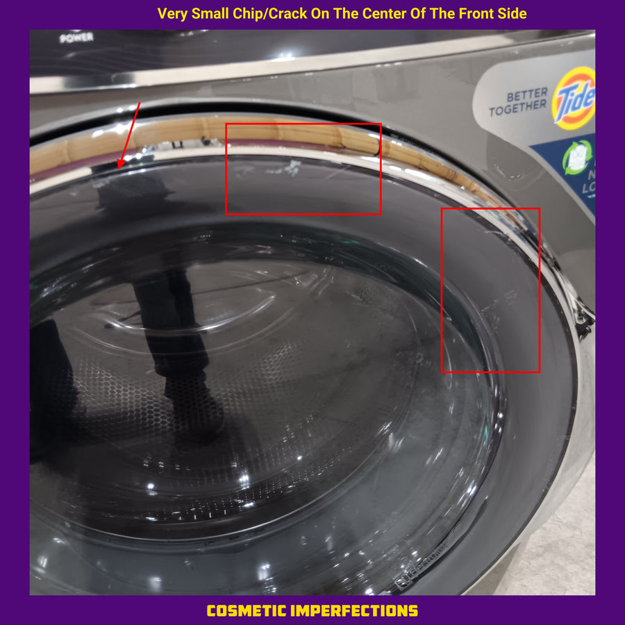 Electrolux Titanium Front Load 600 Series 4.5 Cu. Ft. Washer with Smartboost ELFW7637AT - Scratch & Dent (Moderate) and Electrolux 8 cu. ft. vented Front Load Stackable 600 Series Electric Dryer with LuxCare Dry 16248 - ELFE7637AT - Scratch & Dent (Minor)