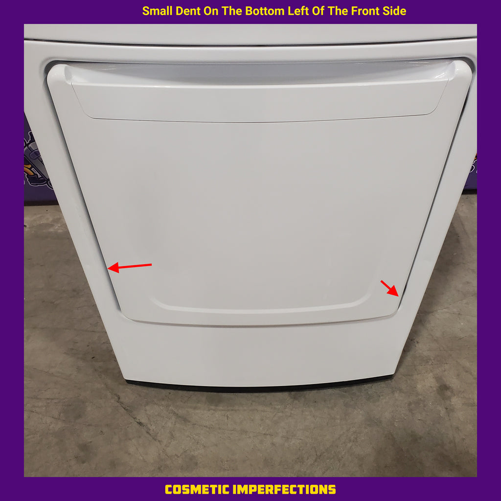 LG 4.3 cu. ft. Capacity Top Load Washer with TurboDrum™ Technology and Impeller WT6100CW - New in Box and LG 7.3 Cu. Ft.  Electric Rear Control Ultra Large Capacity Dryer in White with Sensor Dry 16083 - DLE6100W - Certified Refurbished