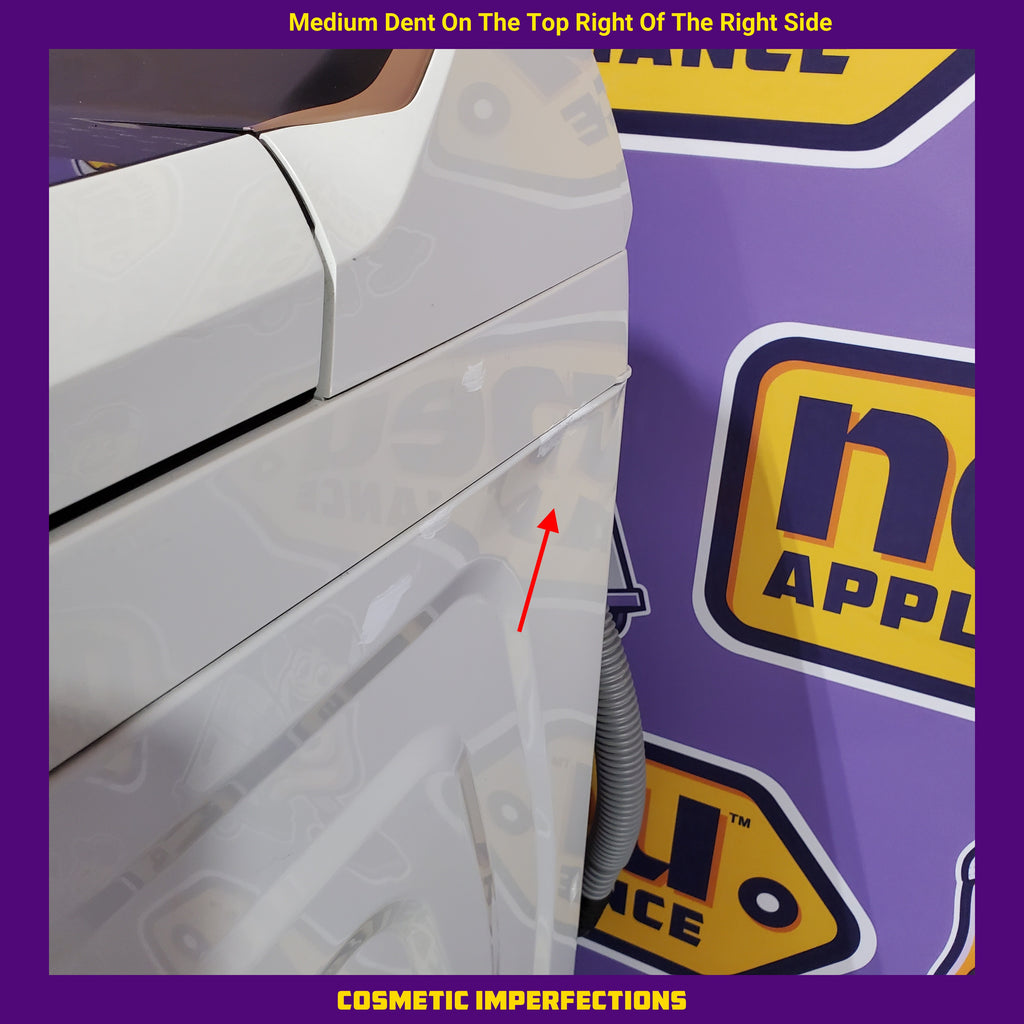 Samsung Smart Top Load 5.5 Cu. Ft. with Auto Dispense Washer WA55CG7500AE - Scratch & Dent (Moderate)  and  Samsung 7.4 cu. ft. Vented Smart Gas Dryer in Ivory with Steam Sanitize+ 16181 - DVG55CG7500E - Scratch & Dent (Moderate)