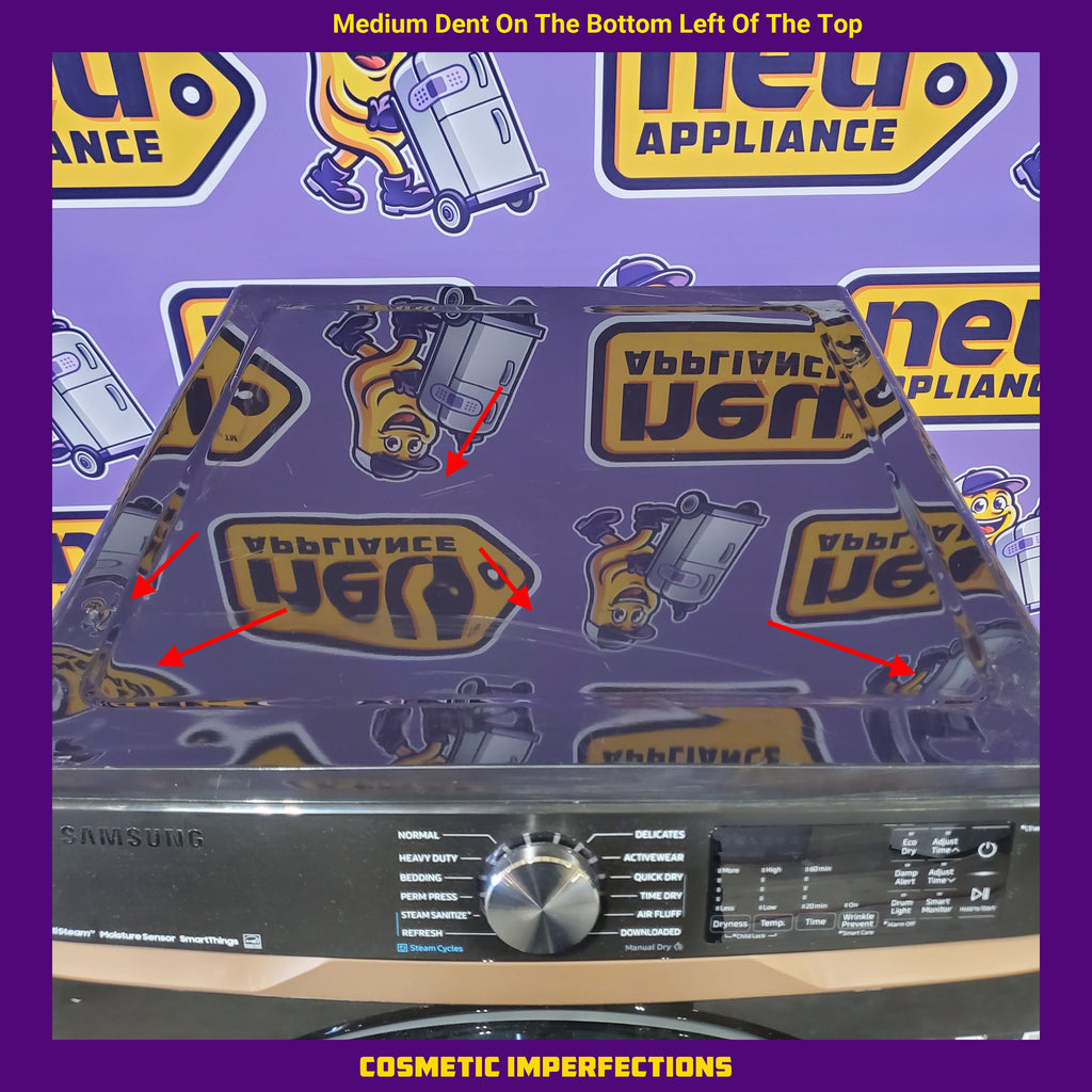 Pictures of Fingerprint Resistant Black Stainless Steel ENERGY STAR Samsung 7.5 cu. ft. Frontload Gas Dryer with Steam- Scratch & Dent - Moderate - Neu Appliance Outlet - Discount Appliance Outlet in Austin, Tx