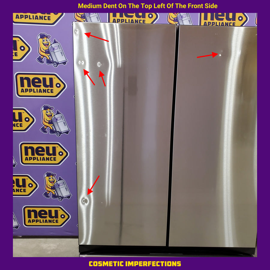 Samsung Bespoke 3-Door French Door Refrigerator (30 cu. ft.) with Beverage Center™ in Stainless Steel with Auto Fill Water Pitcher 22131SD98 - RF30BB6600QL - Scratch & Dent (Moderate)