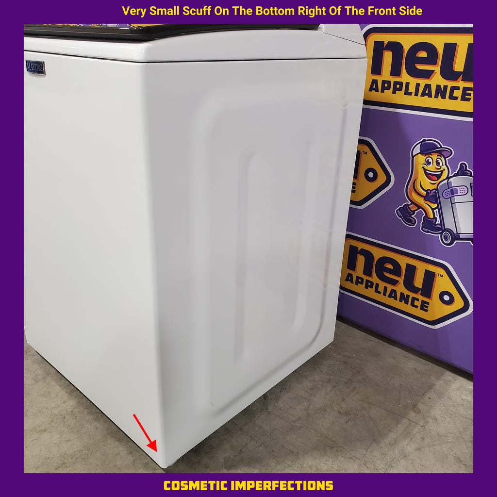 Pictures of Maytag Top Load 4.8 cu ft Washer with Deep Fill and Slow-Close Glass Lid MVW6200KW - Scratch & Dent (Minor) and Maytag 7.0 cu. ft Top Load Gas Dryer with Moisture Sensing 16167 - MGD6200KW - Scratch and Dent (Minor) - Neu Appliance Outlet - Discount Appliance Outlet in Austin, Tx