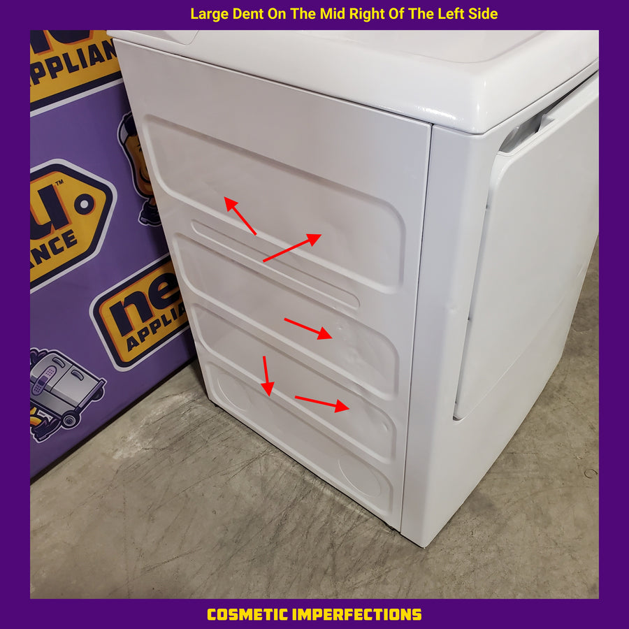 GE White Top Load 4.0 Cu. Ft. Capacity Washer with Stainless Steel Wash Basket GTW325ASWWW - New in Box and GE White Electric 7.2 Cu. Ft. Dryer with Aluminized Alloy Drum 16211 - GTD42EASJWW - Certified Refurbished