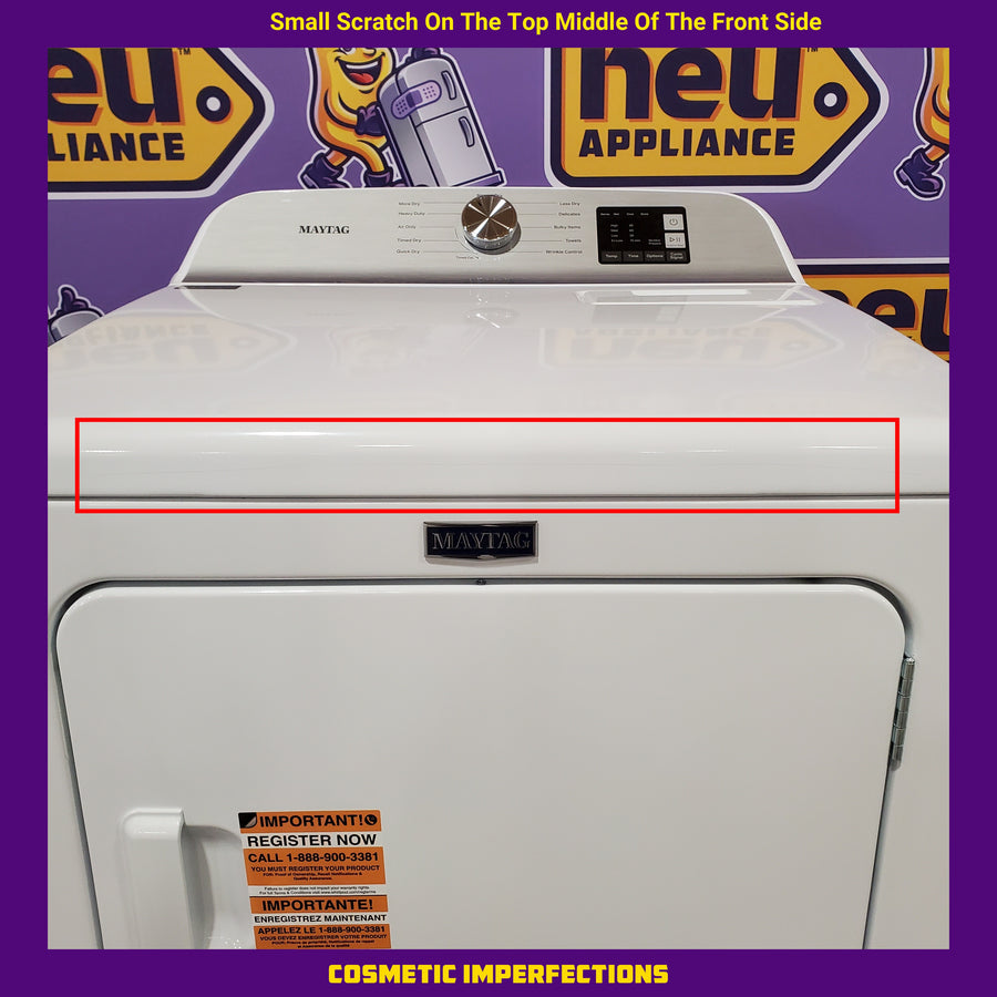 Maytag Top Load 4.8 cu ft Washer with Deep Fill and Slow-Close Glass Lid MVW6200KW - Scratch & Dent (Minor) and Maytag 7.0 cu ft Electric Dryer with Moisture Sensing and Quick Dry Cycle 16190 - MED6200KW - Scratch & Dent (Moderate)