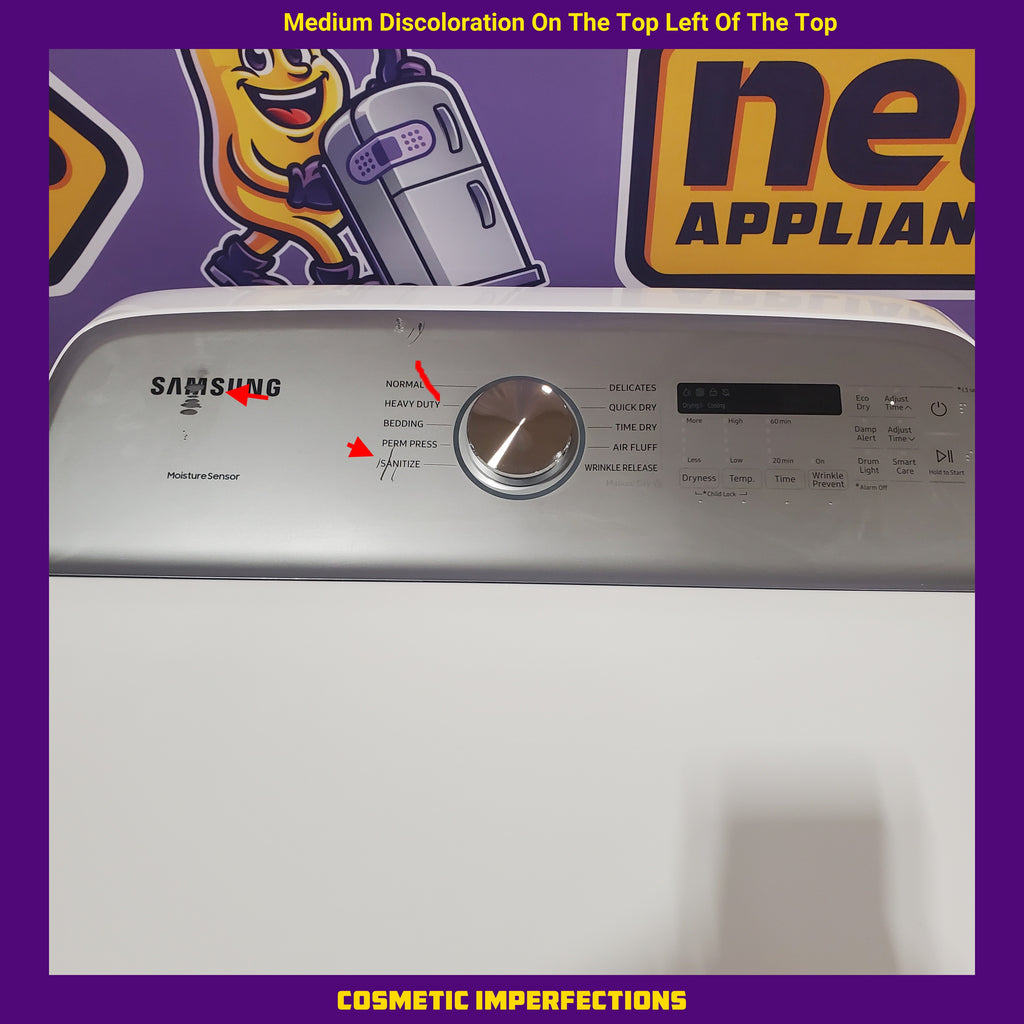 Samsung White Top Load 5.0 Cu. Ft. Washer with Super Speed WA50R5400AW - Certified Refurbished and Samsung White Electric 7.4 Cu. Ft. Dryer with Sensor Dry 16035 - DVE50R5200W - Certified Refurbished