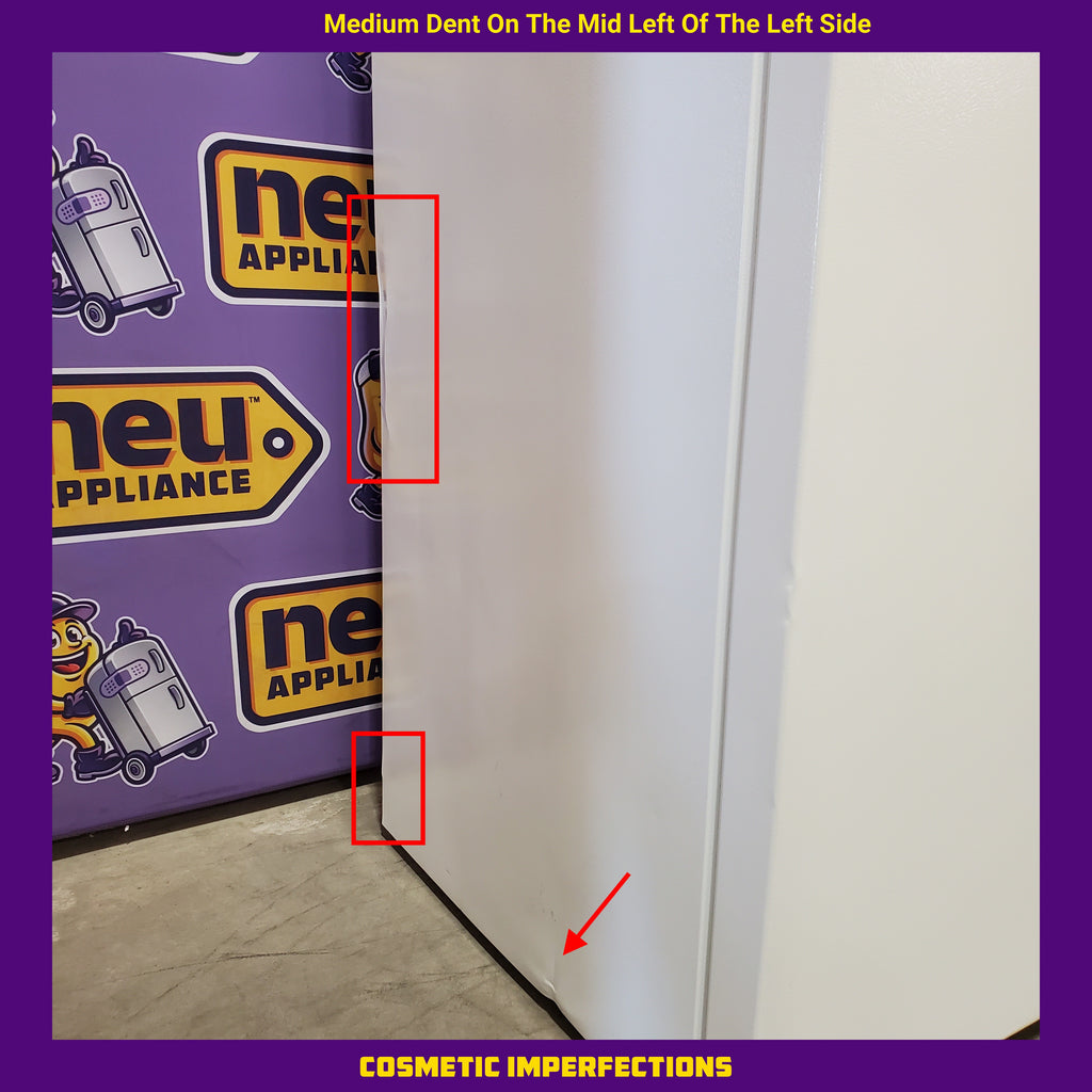 Pictures of Vissani 18.1 cu. ft. Top Freezer Refrigerator with Adjustable Glass Shelving in White, Garage Ready 25139SD786 - MDTF18WHR5 - Scratch & Dent (Moderate) - Neu Appliance Outlet - Discount Appliance Outlet in Austin, Tx