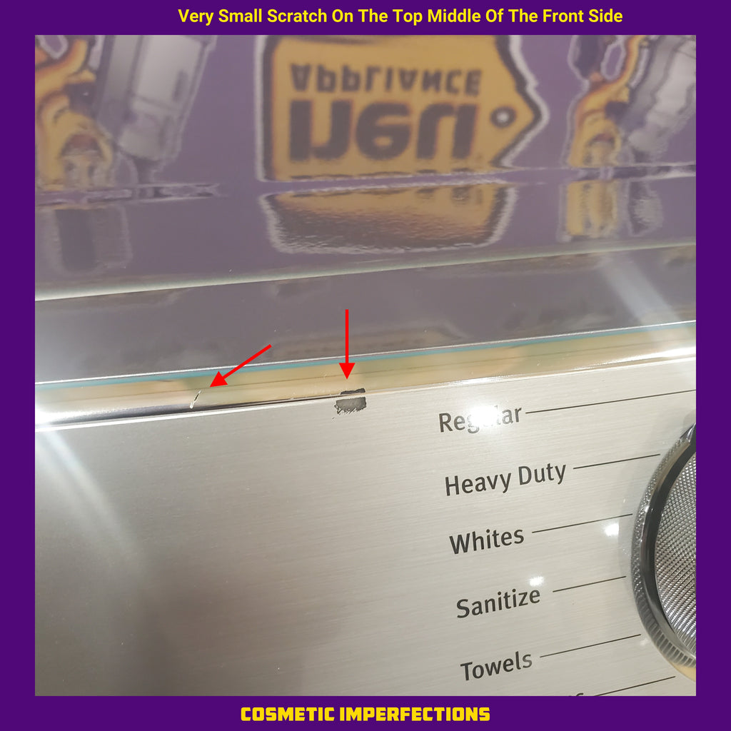 Pictures of Maytag Metallic Slate Smart Front Load Electric 7.3 Cu. Ft. Dryer with Extra Power and Advanced Moisture Sensing Plus MED8630HC - Scratch and Dent (Moderate) - Neu Appliance Outlet - Discount Appliance Outlet in Austin, Tx