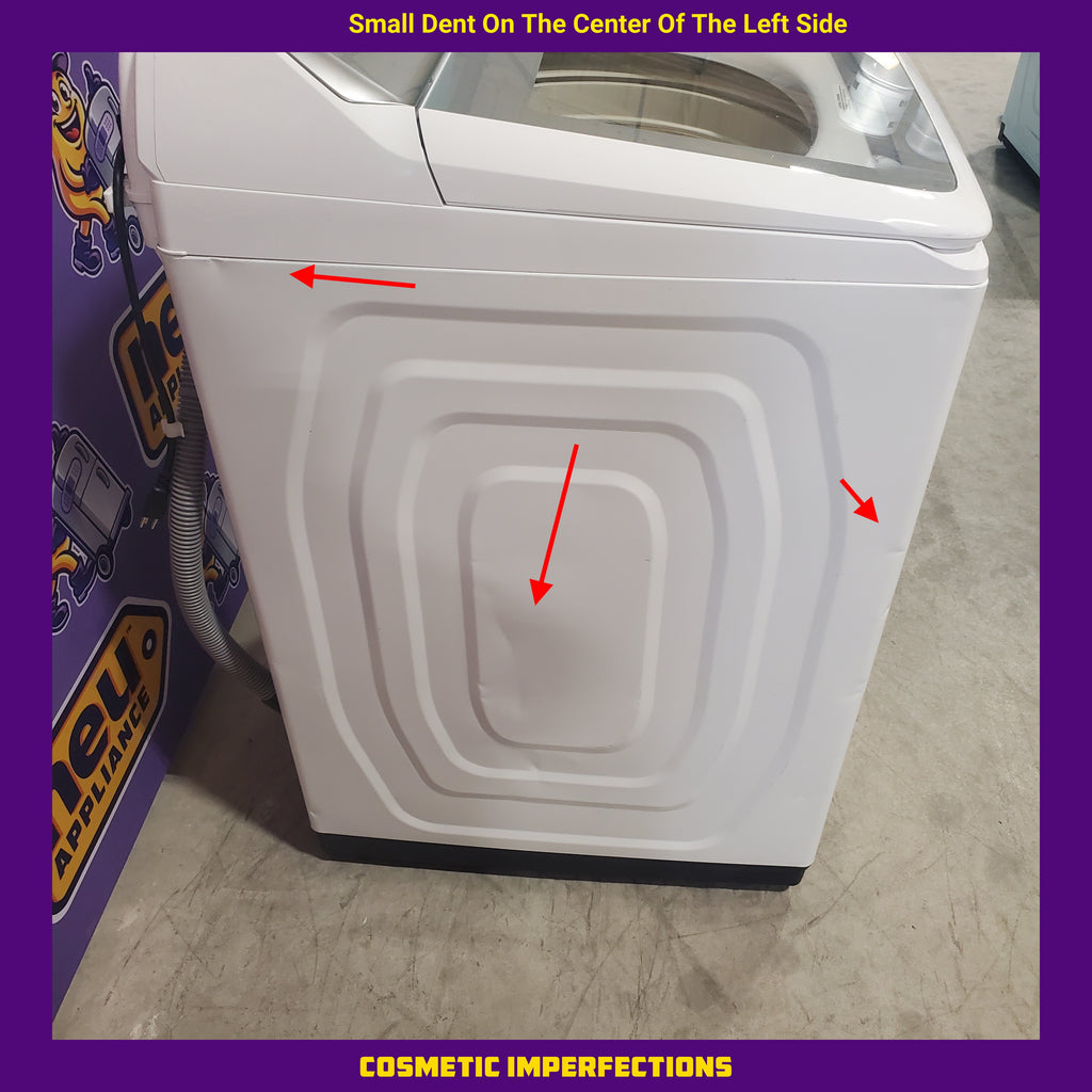 Pictures of Samsung White Top Load 5.0 Cu. Ft. Washer with Active Water Jet WA50R5200AW - Certified Refurbished and Samsung White Electric 7.4 Cu. Ft. Dryer with Sensor Dry DVE50R5200W - Open Box - Neu Appliance Outlet - Discount Appliance Outlet in Austin, Tx