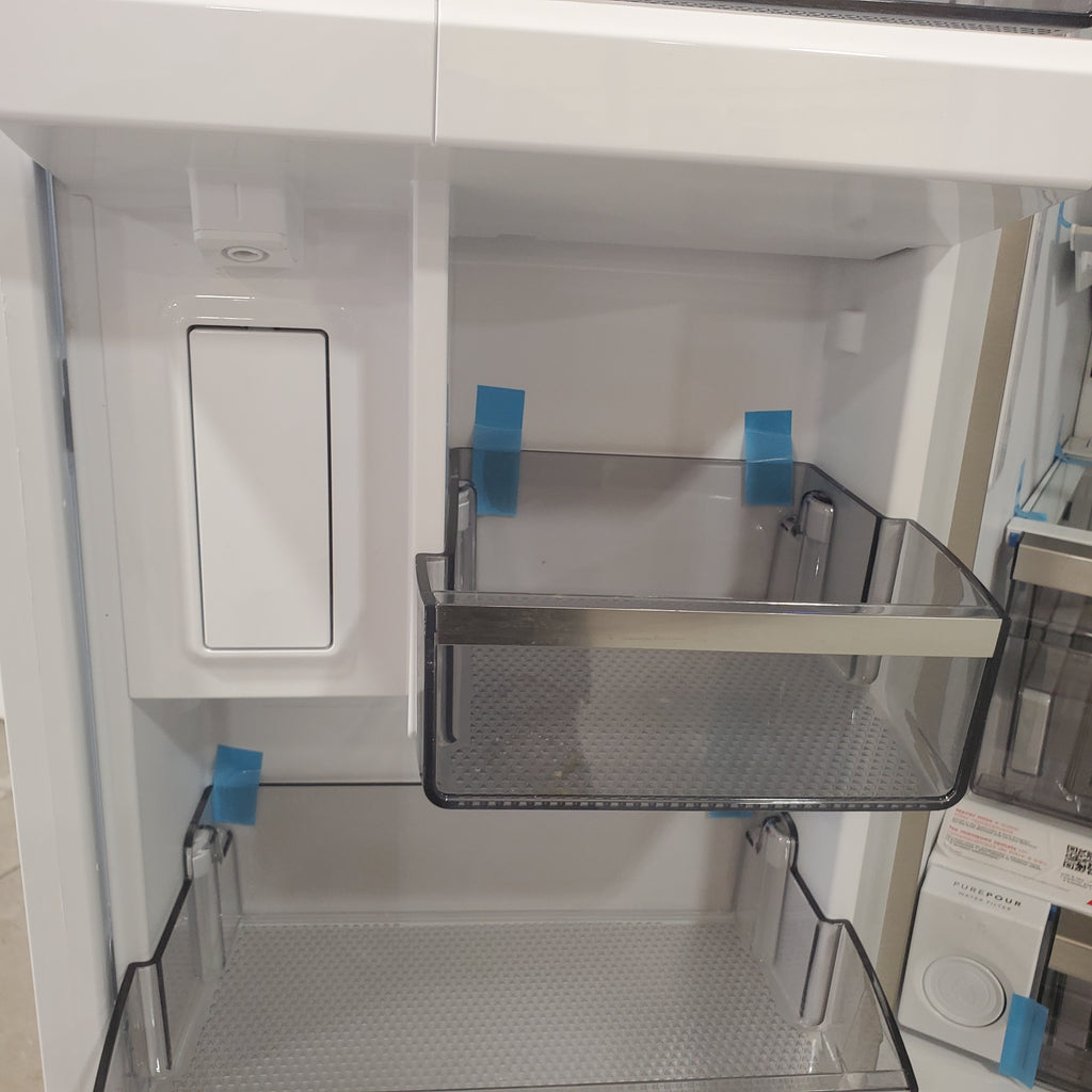 Pictures of Frigidaire Professional Stainless Steel Counter Depth 3 Door French Door 23 Cu. Ft. Refrigerator with Adjustable Temperature Drawer and CrispSeal Plus Crispers PRFG2383AFC - Scratch and Dent (Minor) - Neu Appliance Outlet - Discount Appliance Outlet in Austin, Tx