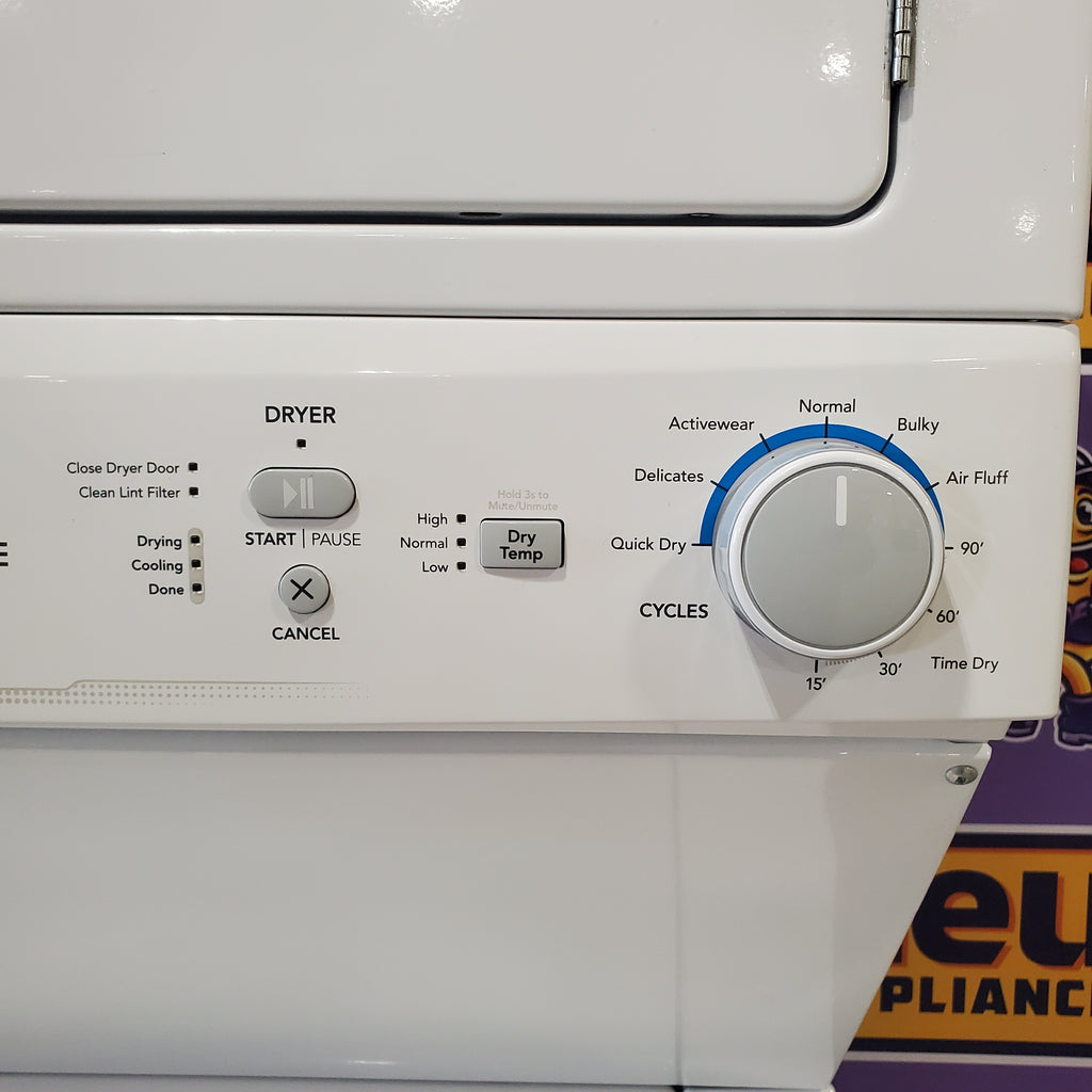 Pictures of Frigidaire White Electric Laundry Center with 3.9 Cu. Ft. Washer and 5.5 Cu. Ft. Dryer FLCE7522AW3 - Certified Refurbished - Neu Appliance Outlet - Discount Appliance Outlet in Austin, Tx