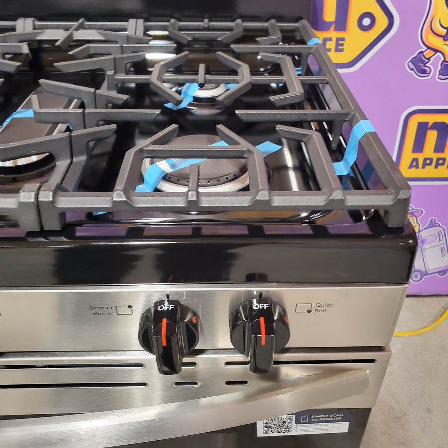 Frigidaire 5 Burner Gas Range with Even Baking Technology in Stainless Steel FCRG3052BS - Scratch & Dent (Minor)