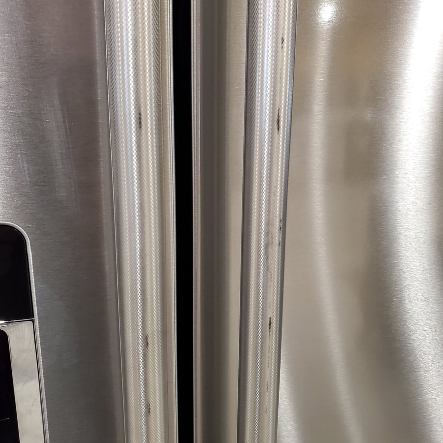 KitchenAid 23.8 cu. ft. Counter-Depth French Door Platinum Interior Refrigerator with PrintShield™ Finish 31133SD123 - KRFC704FPS - Scratch and Dent (Moderate)