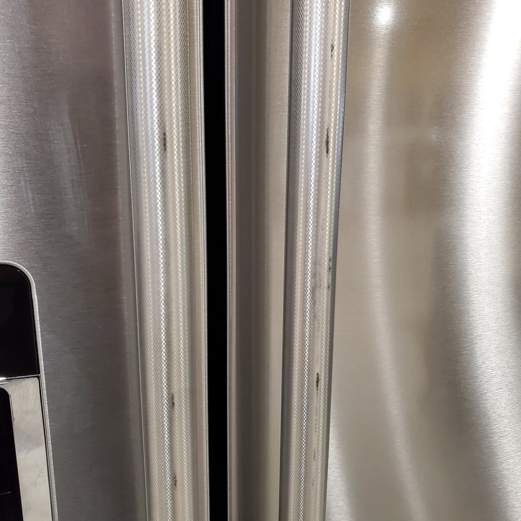 Pictures of KitchenAid 23.8 cu. ft. Counter-Depth French Door Platinum Interior Refrigerator with PrintShield™ Finish 31133SD123 - KRFC704FPS - Scratch and Dent (Moderate) - Neu Appliance Outlet - Discount Appliance Outlet in Austin, Tx