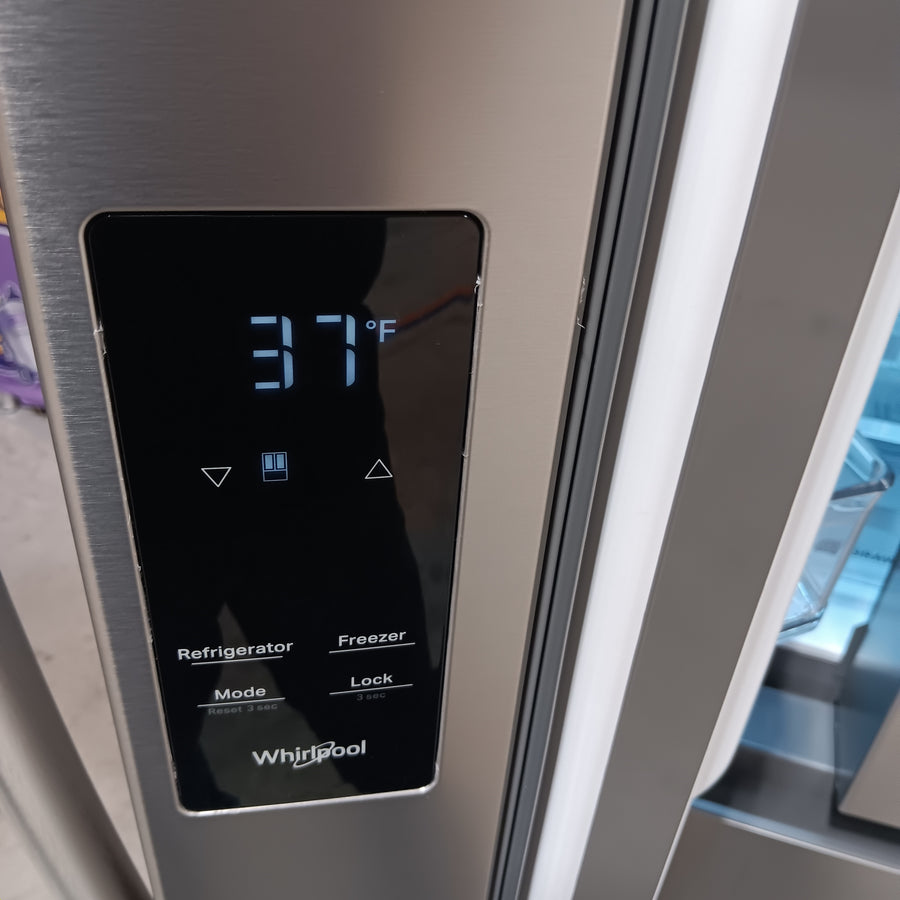 Whirlpool French Door Refrigerator in Fingerprint Resistant Stainless Finish with In-Door Water and Ice Maker - 30 cu. ft. WRFF3536SZ - Scratch & Dent (Moderate)
