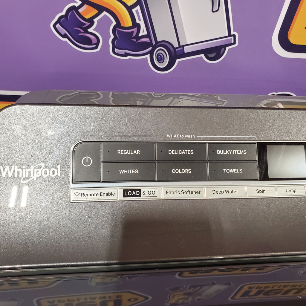 Whirlpool Chrome Shadow Top Load 5.2 Cu. Ft. Washer with Removable Agitator WTW8127LC - Scratch & Dent (Minor) and Whirlpool Chrome Shadow Electric 7.4 Cu. Ft. Dryer with Moisture Sensor 16063 - WED8127LC - Scratch and Dent (Minor)