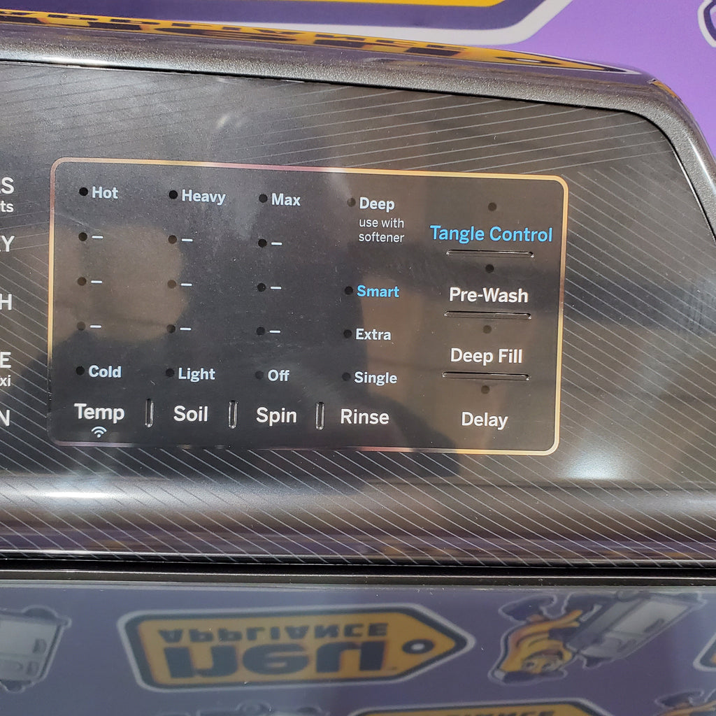 Pictures of GE Profile 5.4 cu. ft. Top Load Washing Machine with FlexDispense PTW700BPTDG - New in Box and GE Profile 7.4 cu. ft. Gas Dryer with Steam 16134 - PTD70EBPTDG - Open Box - Neu Appliance Outlet - Discount Appliance Outlet in Austin, Tx