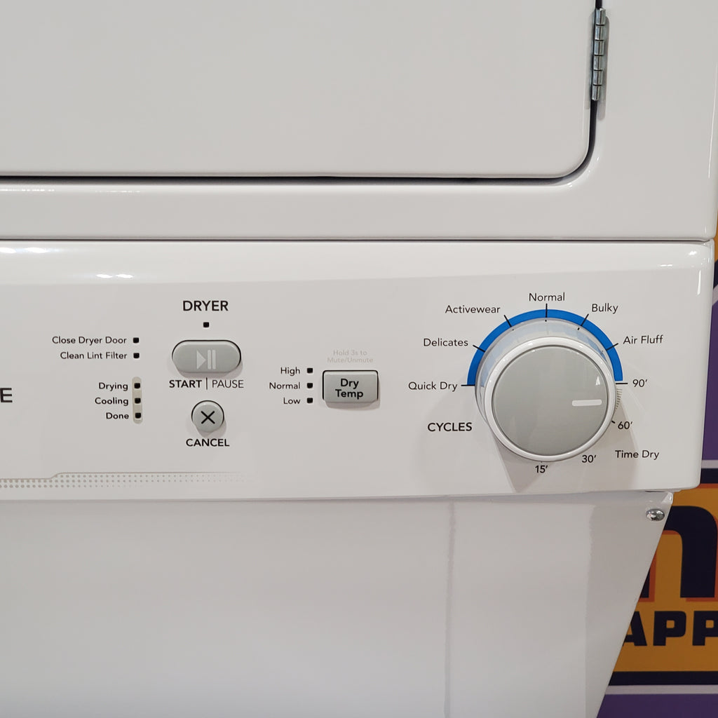 Pictures of Frigidaire Electric Washer/Dryer Laundry Center - 3.9 Cu. Ft Washer and 5.5 Cu. Ft. Dryer FLCE7522AW - Scratch & Dent (Minor) - Neu Appliance Outlet - Discount Appliance Outlet in Austin, Tx