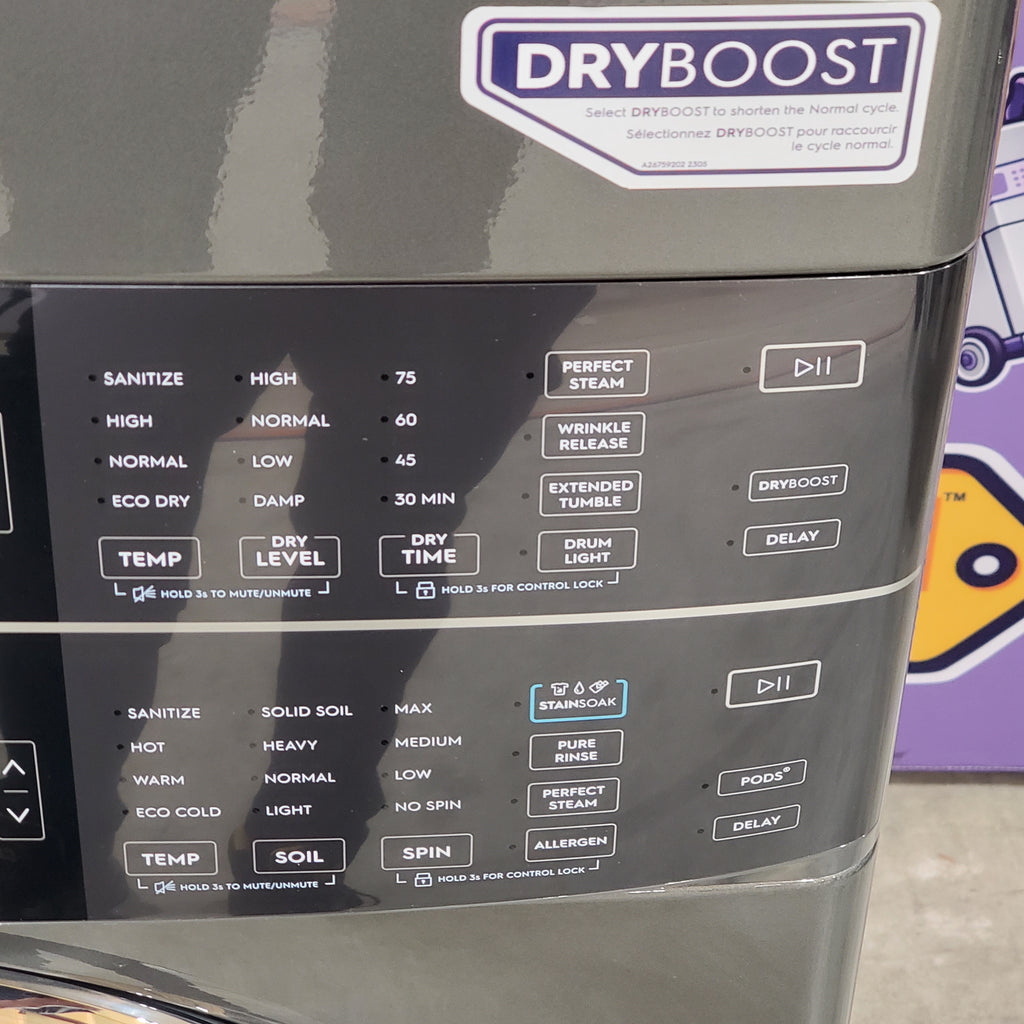 Pictures of Electrolux Titanium 600 Series Laundry Tower Single Unit 4.5 cu ft Washer & 8 cu ft Electric Dryer ELTE7600AT - Scratch & Dent (Minor) - Neu Appliance Outlet - Discount Appliance Outlet in Austin, Tx