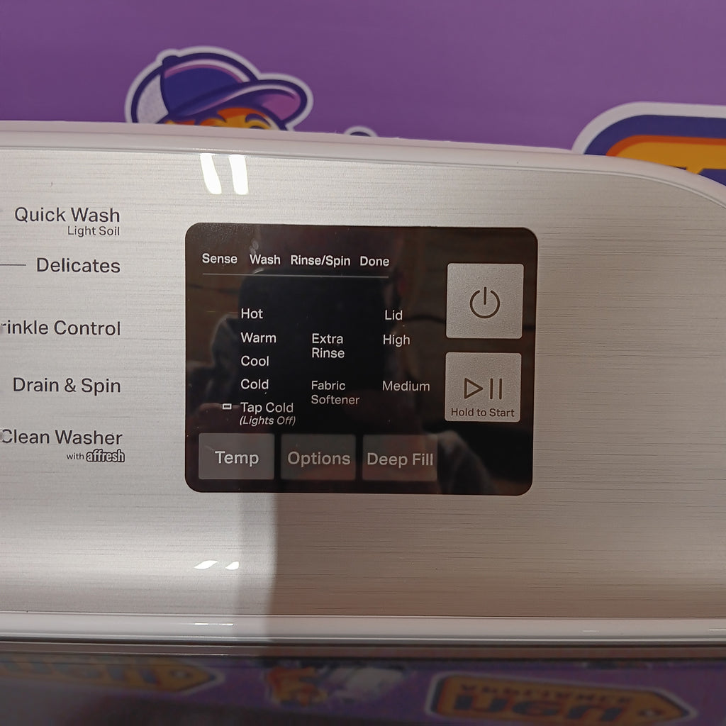 Pictures of Maytag Top Load 4.8 cu ft Washer with Deep Fill and Slow-Close Glass Lid MVW6200KW - Scratch & Dent (Minor) and Maytag 7.0 cu ft Electric Dryer with Moisture Sensing and Quick Dry Cycle 16170 - MED6200KW - Scratch & Dent (Minor) - Neu Appliance Outlet - Discount Appliance Outlet in Austin, Tx