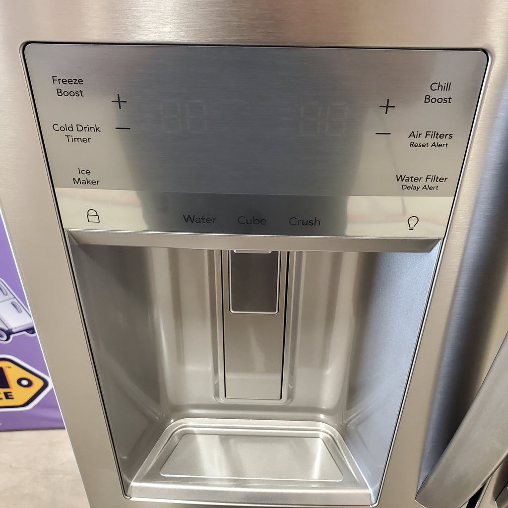 Pictures of Frigidaire Gallery 22 Cu. Ft. 4-Door Counter-depth French Door Refrigerator with Ice Maker (Fingerprint Resistant Stainless Steel) ENERGY STAR GRMC2273CF - Scratch and Dent (Moderate) - Neu Appliance Outlet - Discount Appliance Outlet in Austin, Tx
