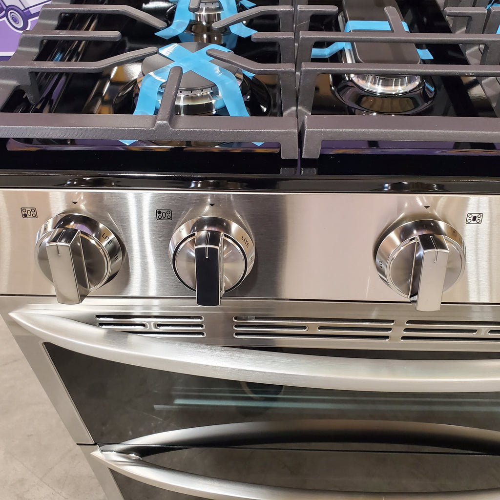LG 6.9 cu. ft. Smart Gas Double Oven Freestanding Range with ProBake Convection®, Air Fry & Air Sous Vide LDGL6924S - Scratch & Dent (Minor)
