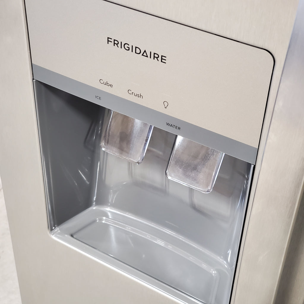 Pictures of Frigidaire 25.6 cu. ft. ENERGY STAR Side by Side Refrigerator with Exterior Water and Ice Dispenser in Stainless Steel FRSS2623AS - Scratch & Dent (Minor) - Neu Appliance Outlet - Discount Appliance Outlet in Austin, Tx
