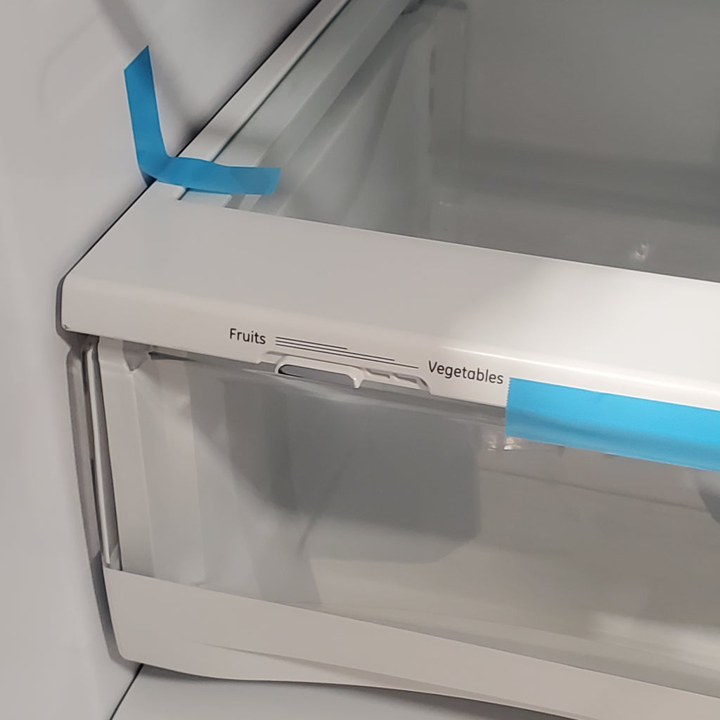 Pictures of GE Energy Star 3 Door French Door 27.7 Cu. Ft. Refrigerator with TwinChill Evaporators in Fingerprint Stainless Steel GFE28GYNFS - Open Box - Neu Appliance Outlet - Discount Appliance Outlet in Austin, Tx