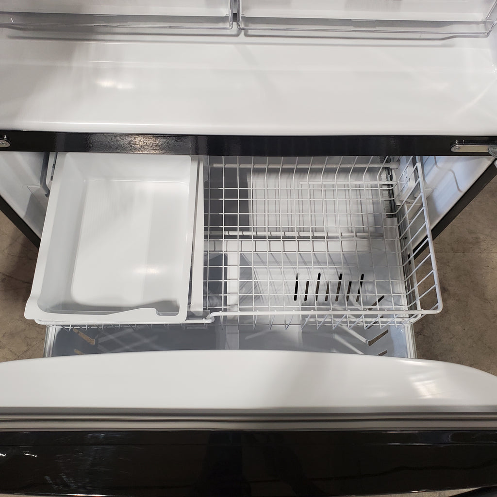 Pictures of Whirlpool Black Stainless 36-Inch Wide 20 cu. ft. Counter-Depth French Door Bottom Mount Refrigerator WRFC2036RV - Open Box - Neu Appliance Outlet - Discount Appliance Outlet in Austin, Tx