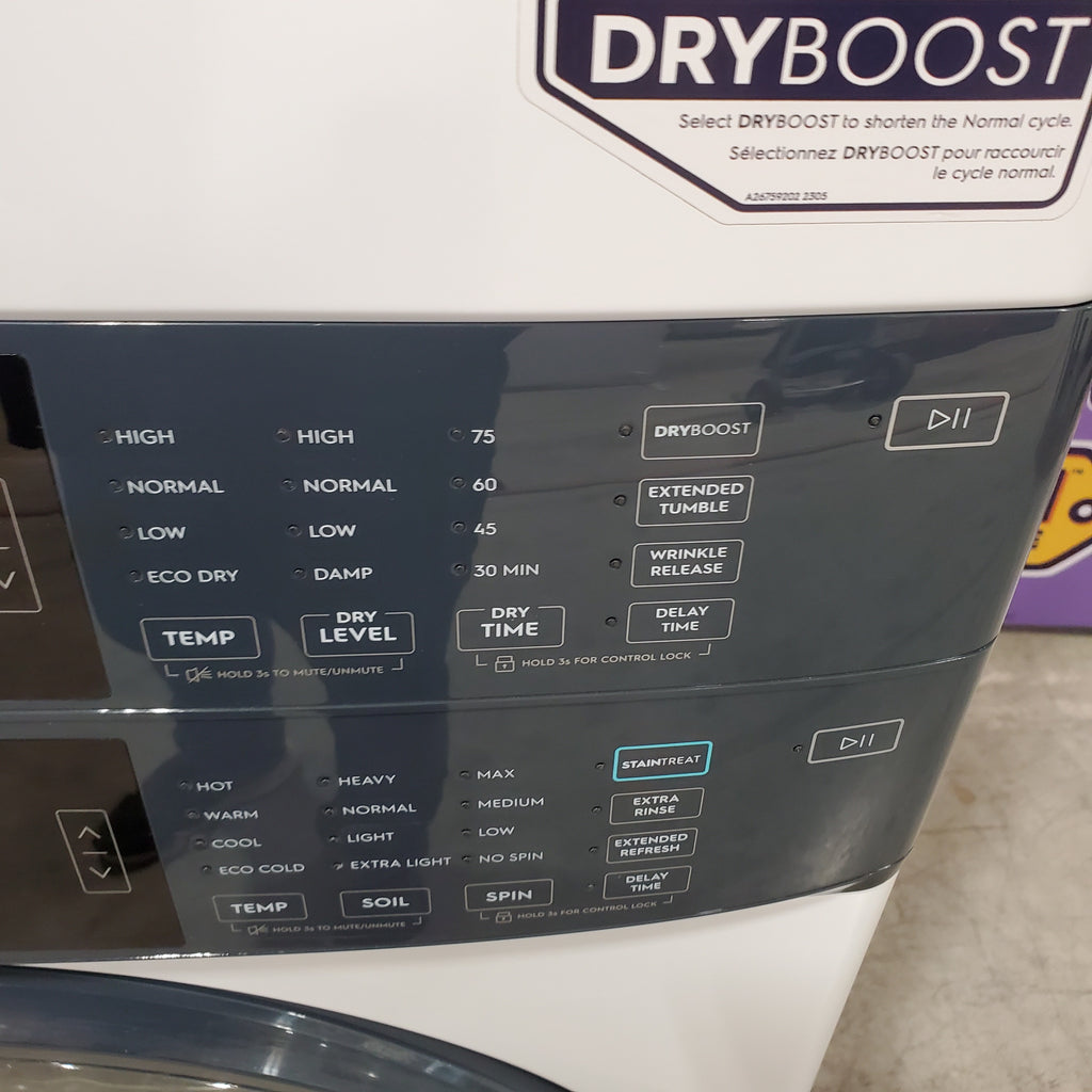 Electrolux 300 Series Laundry Tower Single Unit Washer & Electric Dryer with LuxCare® Wash System in White ELTE7300AW - Scratch & Dent (Minor)
