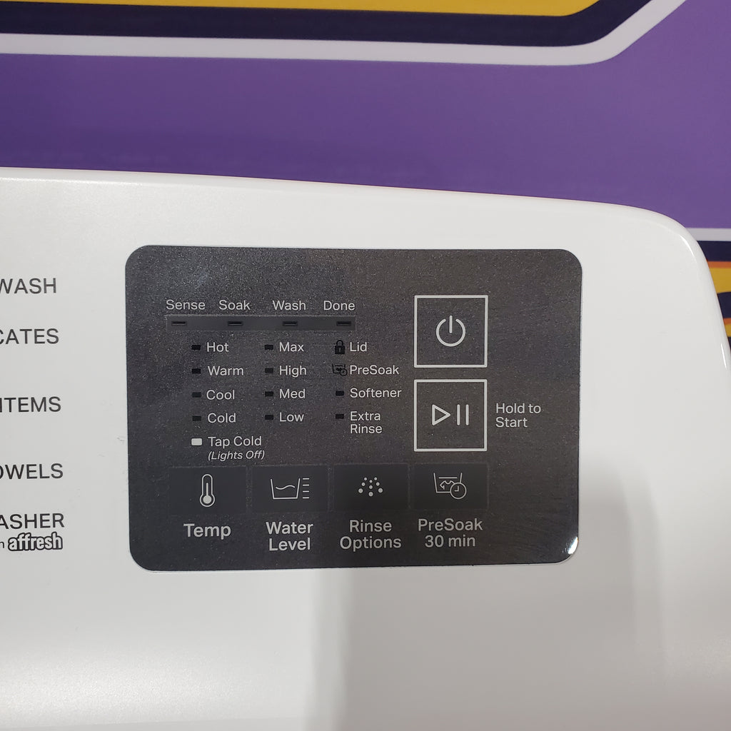 Pictures of Whirlpool® 4.2-4.3 Cu. Ft. Top Load Washer with 2-in-1 Removable Agitator and Soft Close Glass Lid WTW4307SW - Open Box and Whirlpool 7.0 cu. ft. Electric Dryer with Adaptive Dry and Wrinkle Shield™ Option 16121 - WED4307SW - Scratch & Dent (Minor) - Neu Appliance Outlet - Discount Appliance Outlet in Austin, Tx