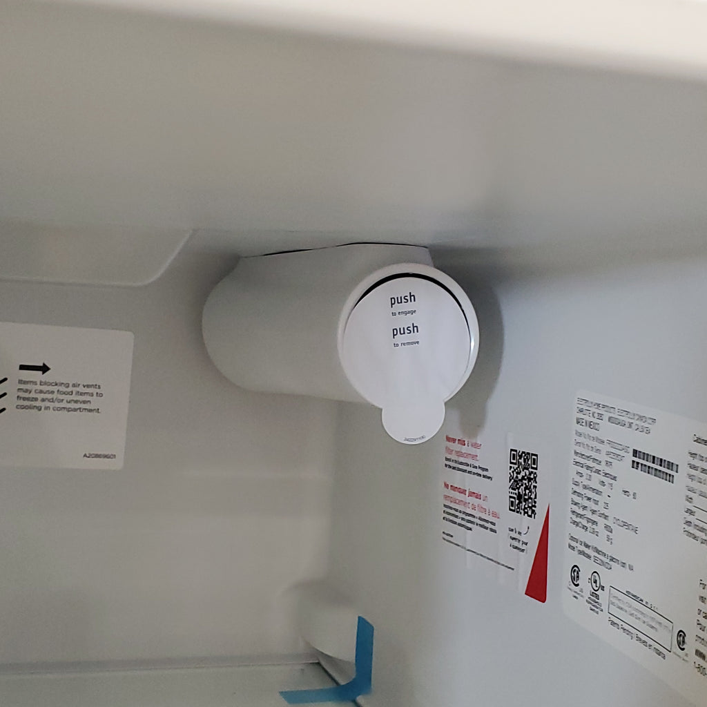 Pictures of Frigidaire 33" Wide 22.3 cu. ft. ENERGY STAR Side by Side Refrigerator Stainless Steel with Exterior Water and Ice Dispenser FRSS2323AS - Open Box - Neu Appliance Outlet - Discount Appliance Outlet in Austin, Tx