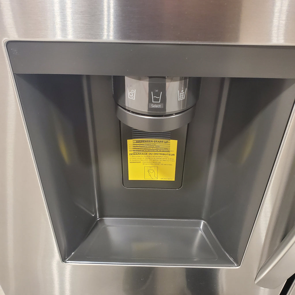 Pictures of LG 26 cu ft ENERGY STAR Counter-depth Smart French Door Refrigerator in Fingerprint Resistant Stainless Steel with Dual Ice Maker 3SD681 - LRFXC2606S - Scratch & Dent (Minor) - Neu Appliance Outlet - Discount Appliance Outlet in Austin, Tx