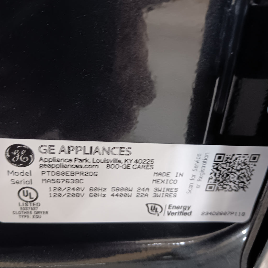 Pictures of GE Profile ENERGY STAR 7.4 cu. ft. Electric Dryer with 120 ft. Venting in Diamond Gray PTD60EBPRDG - New in Box - Neu Appliance Outlet - Discount Appliance Outlet in Austin, Tx