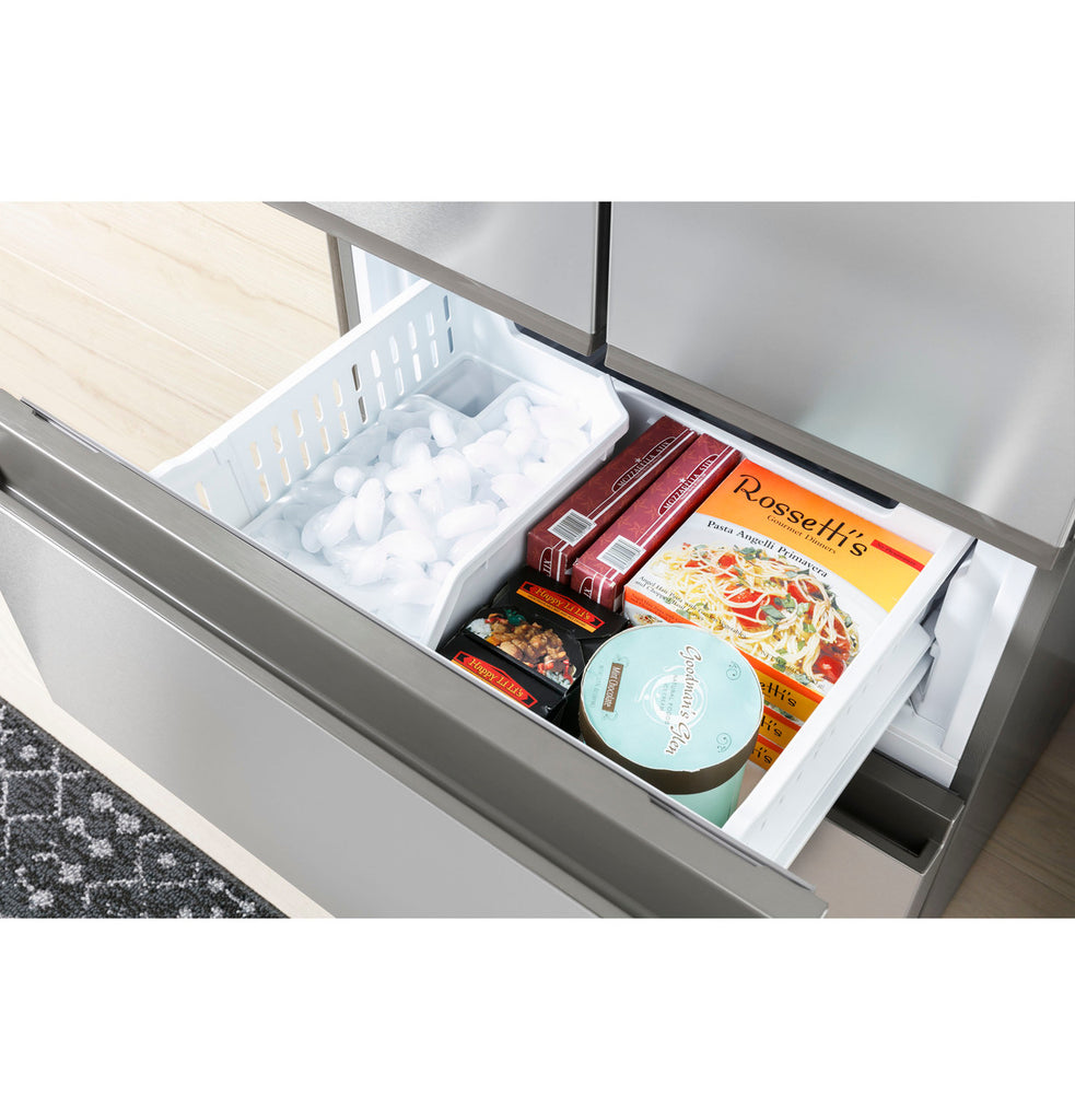 Pictures of Haier Fingerprint Resistant Stainless Steel 14.5 cu. ft. Counter Depth French Door Refrigerator with Quick Cool QJS15HYRFS - Open Box - Neu Appliance Outlet - Discount Appliance Outlet in Austin, Tx