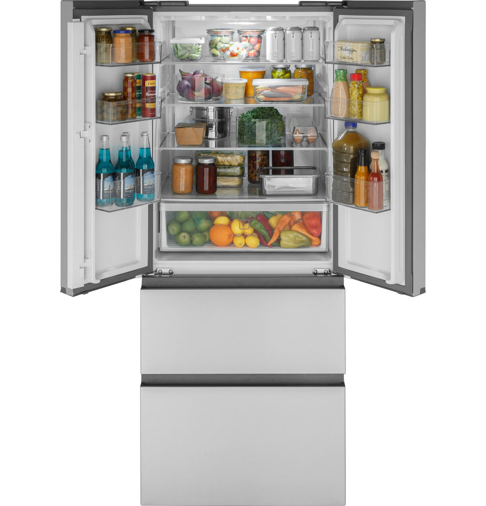 Pictures of Haier Fingerprint Resistant Stainless Steel 14.5 cu. ft. Counter Depth French Door Refrigerator with Quick Cool QJS15HYRFS - Open Box - Neu Appliance Outlet - Discount Appliance Outlet in Austin, Tx
