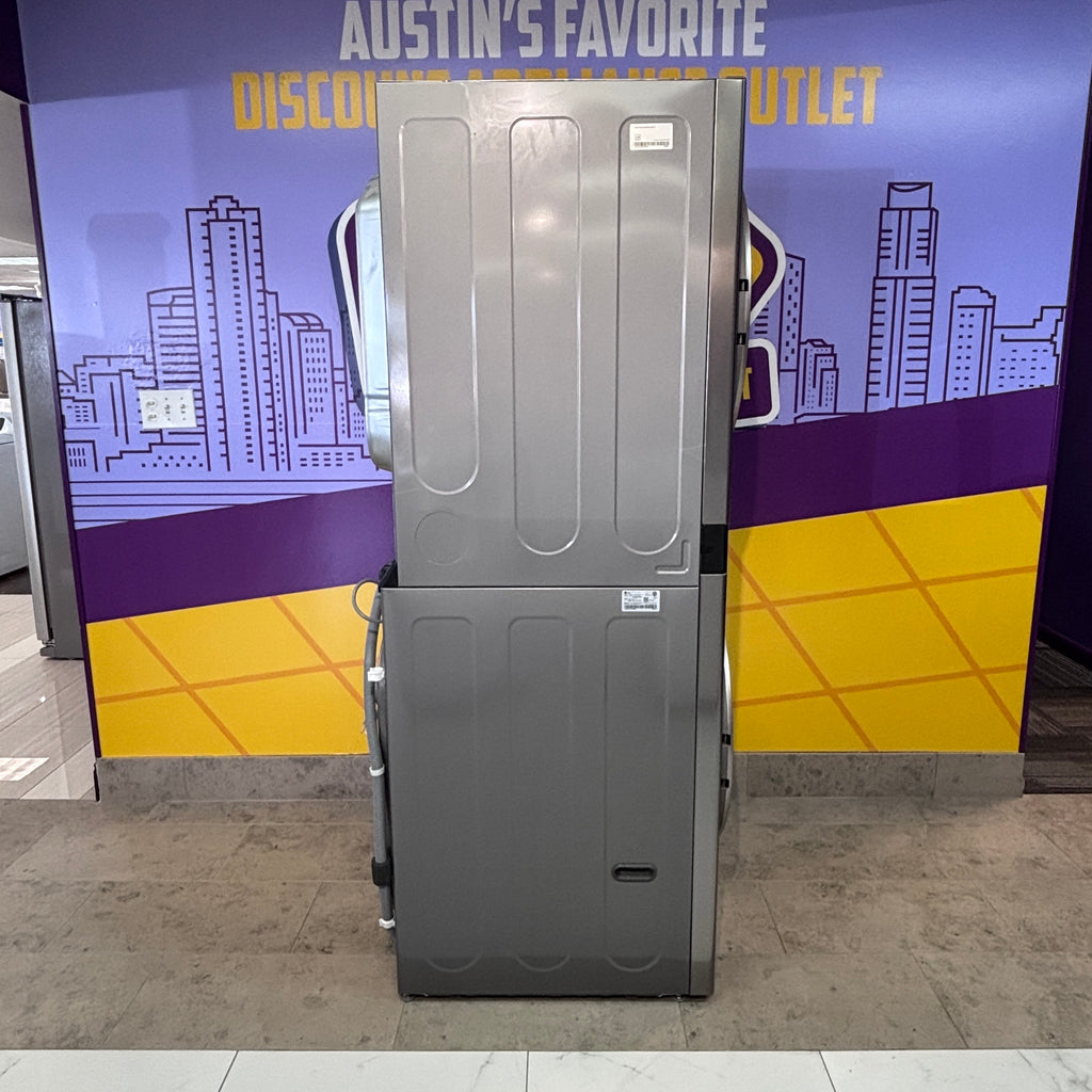 Pictures of LG Graphite Steel Front Load WashTower Single Unit with Center Controls 4.5 Cu. Ft. Washer and 7.4 Cu. Ft. Dryer WKE100HVA - Scratch and Dent (Minor) - Neu Appliance Outlet - Discount Appliance Outlet in Austin, Tx