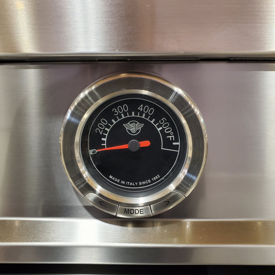 Bertazzoni Master Series 48 Inch Freestanding Gas Range with 6 Sealed Burners, 7 cu. ft. Total Oven Capacity, Double Oven, European Convection Oven, and Electric Griddle: Natural Gas 11113107 - MAS486BTFGMX - Scratch & Dent (Minor)