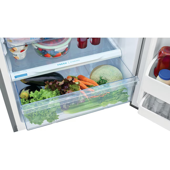 Frigidaire 14 Cu. Ft. Top Freezer Refrigerator in Fingerprint Resistant Stainless Steel FFHT1425VV - Scratch & Dent (Moderate)