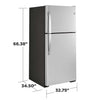 Pictures of GE® 21.9 Cu. Ft. Garage Ready Top-Freezer Refrigerator in Stainless Steel GE9911 - GTS22KYNRFS - New In Box - Neu Appliance Outlet - Discount Appliance Outlet in Austin, Tx