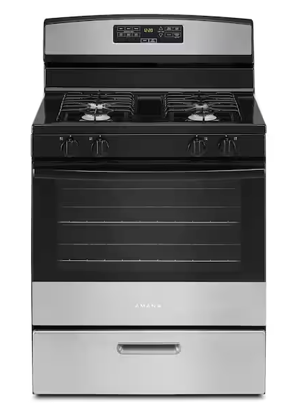 Pictures of Amana Gas 30 Inch Range with Bake Assist Temps and Extra Large Oven Window AGR6303MMB - Scratch and Dent (Minor) - Neu Appliance Outlet - Discount Appliance Outlet in Austin, Tx