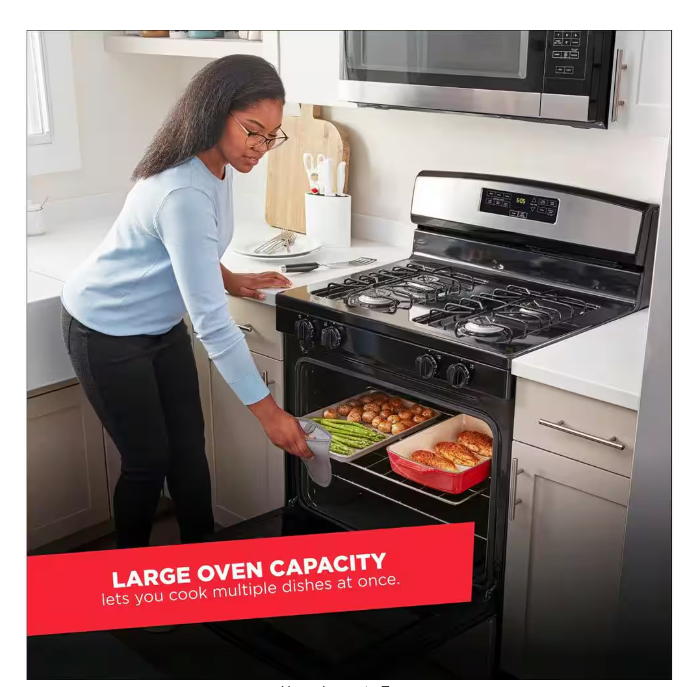 Pictures of Amana Gas 30 Inch Range with Bake Assist Temps and Extra Large Oven Window AGR6303MMB - Scratch and Dent (Minor) - Neu Appliance Outlet - Discount Appliance Outlet in Austin, Tx