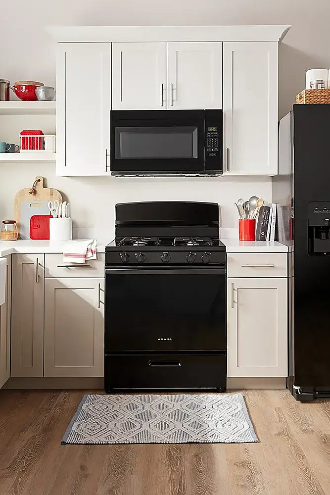 Pictures of Amana 30-inch 4-Burner Freestanding Gas Range with Easy-Clean Glass Door AGR4203MNB - Scratch & Dent (Minor) - Neu Appliance Outlet - Discount Appliance Outlet in Austin, Tx
