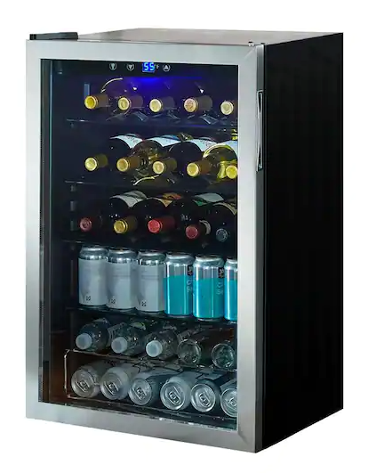 Vissani 4.3 Cu. ft. Wine and Beverage Cooler in Stainless Steel 251318SD1367 - HVBC430ST - Open Box