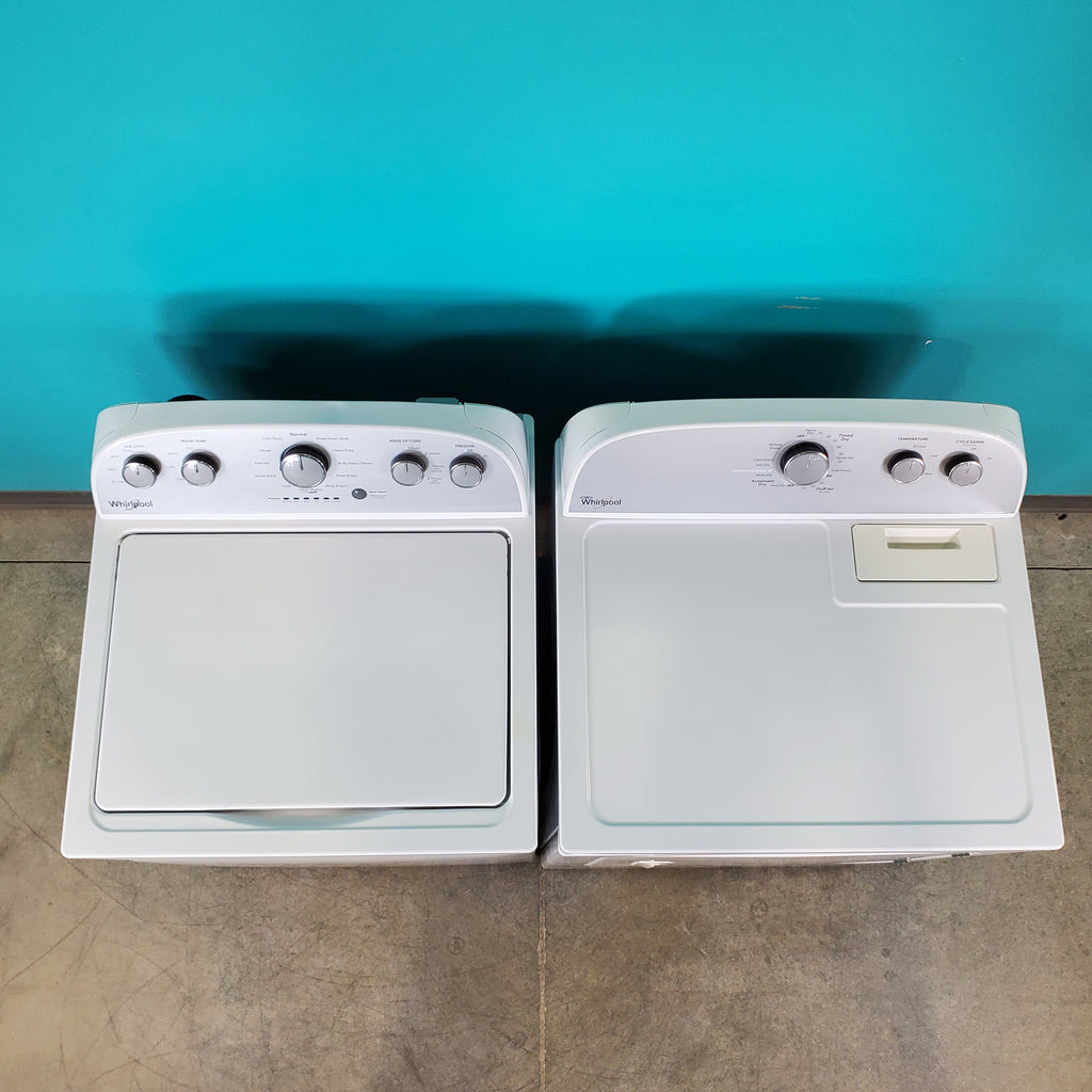 Pictures of Neu Preferred Whirlpool High Capacity Impeller Washer & Electric Dryer Set: 3.8 cu. ft. High Capacity Impeller Washer With Extra Water Cycle / Option & 7.0 cu. ft. Gas Dryer With Auto Sensor Dry  - Certified Refurbished - Neu Appliance Outlet - Discount Appliance Outlet in Austin, Tx